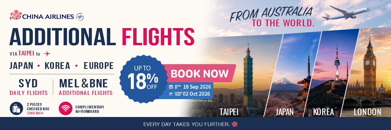 China Airlines additional flights from Australia
